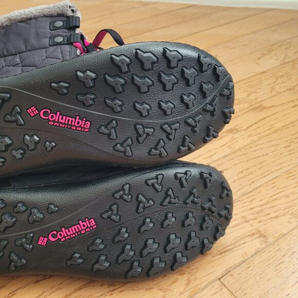 Columbia Winter Snow Boots Waterproof Minx Size 4 Black Mid - Picture 4 of 6